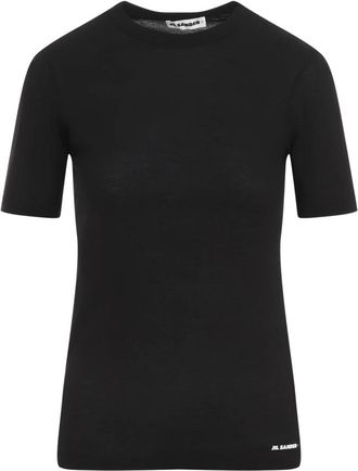 Jil Sander Zwarte T-shirt voor vrouwen - Dames - T-shirts - Zwart - XS - Katoen - Tops