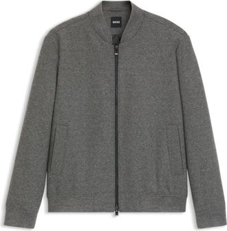 BOSS Brushed slim-fit jacket in stretch flannel