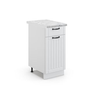 Vicco Mueble Bajo De Cocina Fame-line, Blanco Casa De Campo, 40 Cm, Et M&aacute;rmol