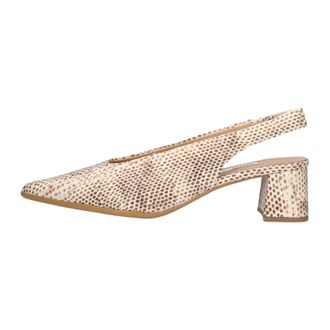 Notre-V Schoenen, Dames, Beige, 43 EU, Leer, 41903 Slingbacks