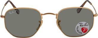 Ray-Ban Ray Ban Hexagonal Flat Lenses Green Classic G-15 Unisex Sunglasses RB3548N 001/58 51