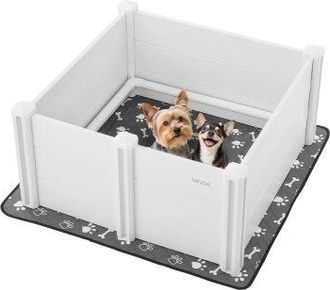 OEM Caja De Parto Para Perros De Pl&aacute;stico Pvc 980 X 980 X 460 Mm Para Perros Medianos Con Puerta De Altura Ajustable Y Almohadilla Lavable Para Orina Idea