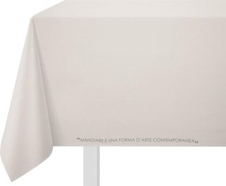 KASANOVA Tovaglia 140x240 cm scritta Quotes tortora