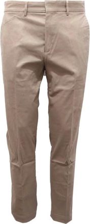 Mauro Grifoni Broeken, Heren, Beige, S, Katoen, Katoenen broek Made in Italy