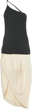 Jacquemus Abito midi asimmetrico - Nero