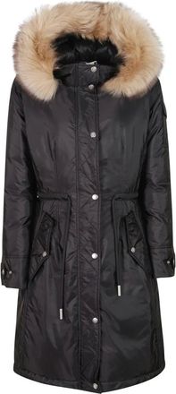 Moncler Parka larga de plum&oacute;n Moustique - Coats - Mujer - Negro - XS