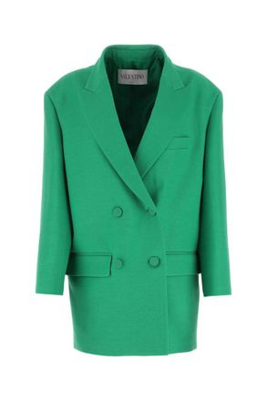 Valentino Green Crepe Couture oversize blazer