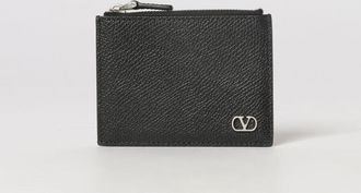 Valentino Garavani Portacarte di credito VLogo Signature in pelle a grana