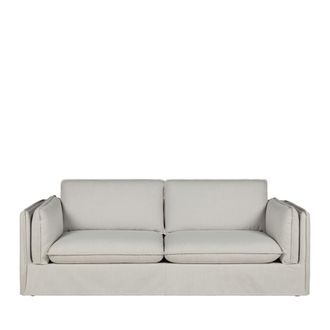 DRAWER Sof&aacute; de 3 plazas completamente desenfundable en tejido - Crudo