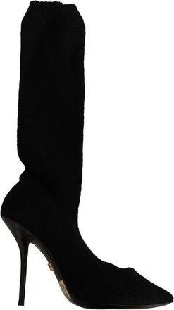 Dolce & Gabbana Hoogwaardige damesschoenen - Dames - Laarzen met Hak - Zwart - 41 EU - Schoenen