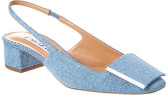 Aquazzura Shibuya 35 Denim Slingback Sandal