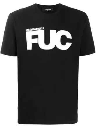 Dsquared2 T-shirt met logoprint - Zwart