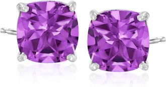 Ross-Simons Amethyst Stud Earrings in Sterling Silver