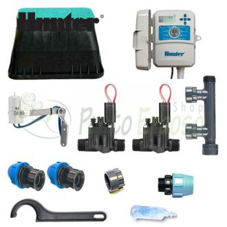 Hunter Kit irrigazione Hunter a 2 zone con programmatore da esterno X2