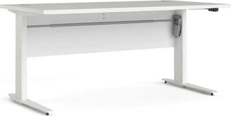 Dmora Scrivania Gonu, Scrittoio multiuso, Tavolo per ufficio porta pc, Piano di lavoro, 150x80 h119 cm, Bianco - Dmora