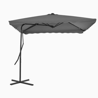 vidaXL Sombrilla De Jard&iacute;n Con Palo De Acero Antracita 250x250 Cm Vidaxl