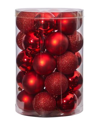 Nearly Natural Set Of 30 Shatterproof Christmas Tree Ornaments