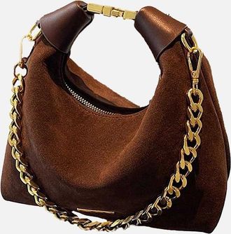 XY London Womens XY London Womens/Ladies Livvy Faux Suede Detachable Chain Handbag - Brown - Size: ONE size