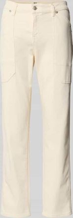 M.A.C Slim Fit Hose mit aufgesetzten Taschen Modell Iowa in Offwhite, Gr&ouml;&szlig;e 32