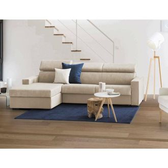 Talamo Italia Sofa Cama Alda, Sof&aacute; De Esquina, 100% Made In Italy, Sof&aacute; Con Apertura Giratoria, Con Contenedor Izquierdo Pen&iacute;nsula, Con Reposabrazos Est&aacute;ndar, Cm 28