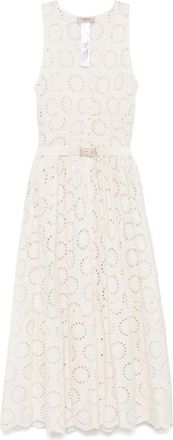 Twin-Set Abito lungo in pizzo sangallo - Toni neutri