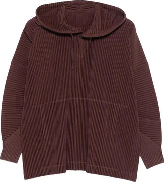 Homme Plissé Issey Miyake Felpa con cappuccio - Marrone