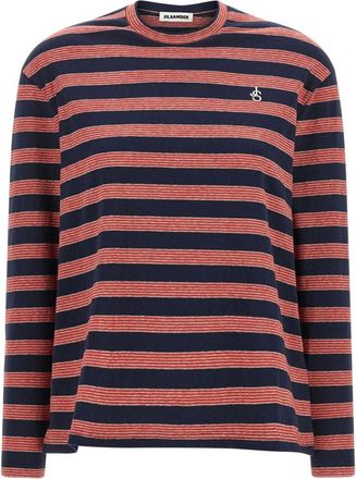 Jil Sander Tops, Dames, Veelkleurig, M, Katoen, T-shirt met lange mouwen