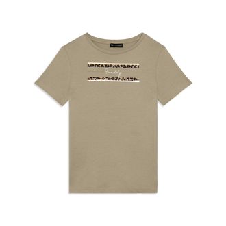Freddy T-shirt Manica Corta con Dettagli Animalier e Borchie