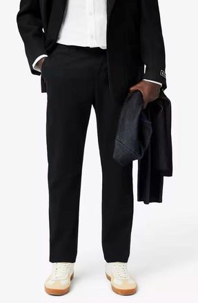 Lacoste Slim Fit Stretch Cotton Chinos in Black at Nordstrom, Size 36 X 32