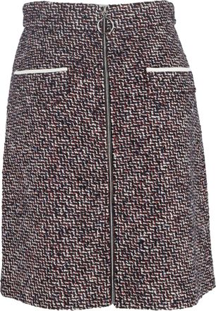 Maje Jiberty Tweed Mini Skirt in Multicolor Cotton