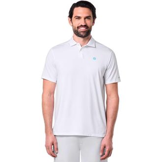 Coolibar Mens Victory Lap Short Sleeve Polo, UPF 50+ Sun Protection in White at Nordstrom, Size Medium