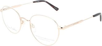 Pierre Cardin Mens Gold Tone Rectangular Eyeglass Frames PC68770J5G52