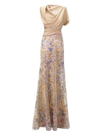 Gemy Maalouf beaded maxi dress - Gold