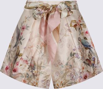 Zimmermann Shorts Cream Aviary