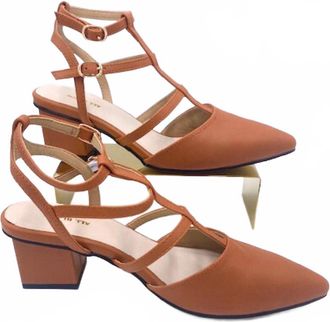 All Black Womens Gladiator Block Heel Sandal In Brown