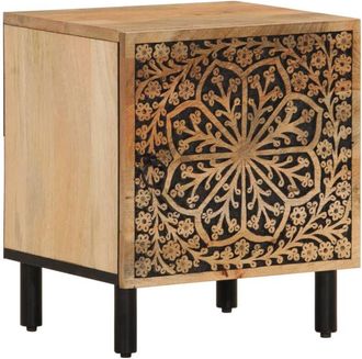 vidaXL Mesita de noche de madera maciza de mango 40x33x46 cm vidaXL