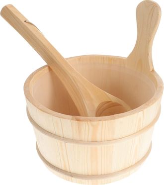 OEM Juego De 2 Piezas De Ba&ntilde;era Y Cuchara Para Sauna, Juego De Cubo Y Cuchara Para Agua De Sauna, Accesorios Para Agua De Vapor De Sauna