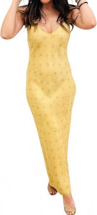 Frame Denim V-Neck Cami Dress In Golden Yellow
