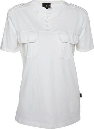 Cavalli 2024 pockets henley t-shirt - White