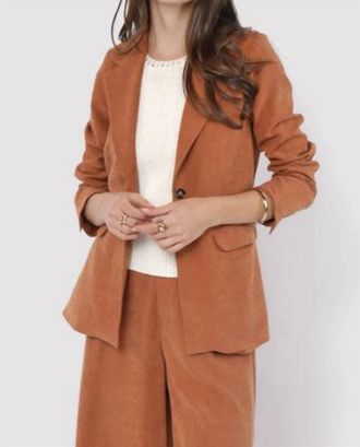 Sadie & Sage Sundown Blazer In Rusty Brown