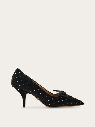 Ferragamo Women Pointed pump with soft bow Black Size 2.5