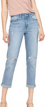 Flying Monkey Erika Stretch Mom Jeans In Blue