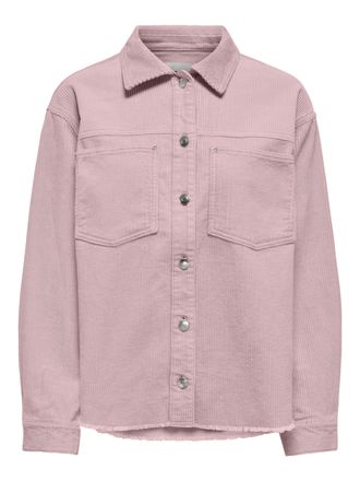 Only Hemdbluse ONLY ONLMAIKO-BITTEN L/S CORD SHACKET CC PNT, Damen, Gr. XL, burnished lila, Cord, Obermaterial: 100% Baumwolle, unifarben, loose fit normal