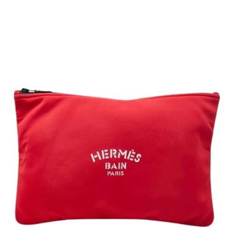 Herm&egrave;s Pre-owned Vintage Clutch Bag - Dames - Pre-owned - Rood - Maat: ONE Size Zijde