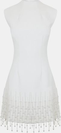 Odd Muse Womens Pearl Drop Sleeveless Dress in White - Size 2XS