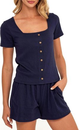 Threads 4 Thought Jamila Smocked Square Neck Top in Stargazer at Nordstrom, Size Xx-Large