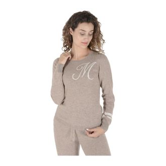 Dee Ocleppo Truien & Vesten, Dames, Bruin, M, Kasjmier, Crown of Edinburgh Cashmere Trui met Ronde Hals