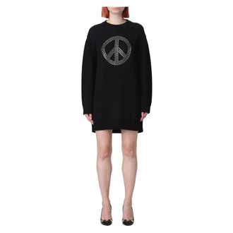 Moschino Knitted Dresses, female, Black, Size: XS Knitted Dress - Fashion-Forward Style