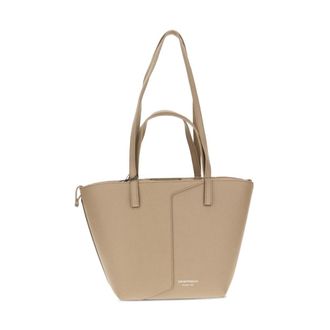 Emporio Armani Tassen, Dames, Beige, ONE Size, Leer, Panelled Tote
