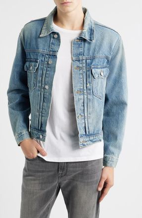 Frame Denim Distressed Denim Jacket in Shortstop at Nordstrom, Size X-Large